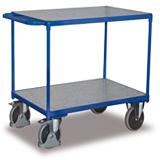 Schwerer Tischwagen mit 2 LadeflÃ¤chen (Holzwerkstoffplatte/Zinkblech) VARIOfit